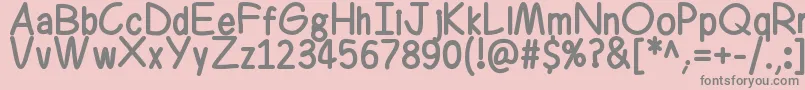 Ferrero Rocker Bold-Schriftart – Graue Schriften auf rosa Hintergrund