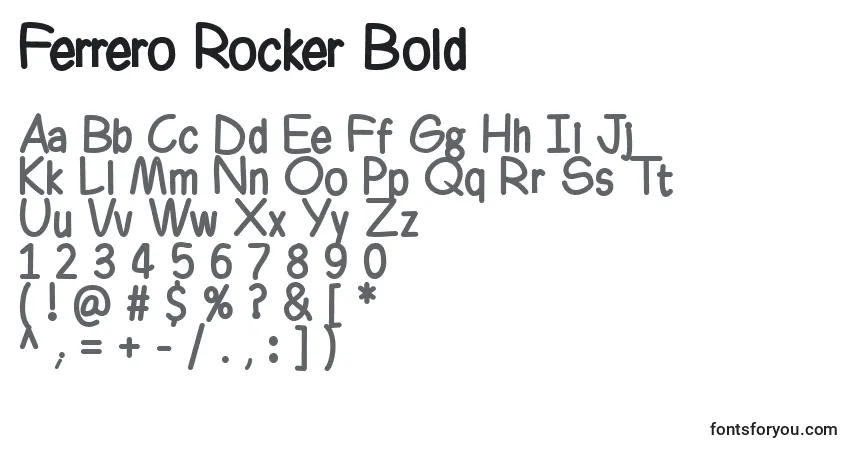Czcionka Ferrero Rocker Bold (126596) – alfabet, cyfry, specjalne znaki
