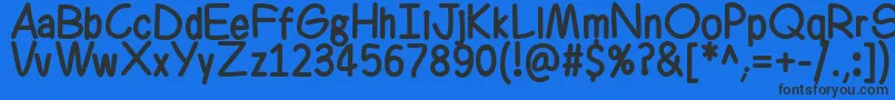 フォントFerrero Rocker Bold – 黒い文字の青い背景