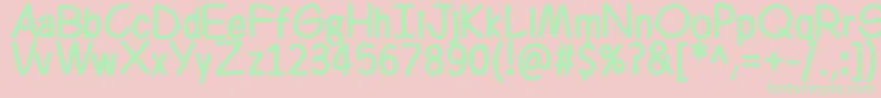 Ferrero Rocker Bold-Schriftart – Grüne Schriften auf rosa Hintergrund