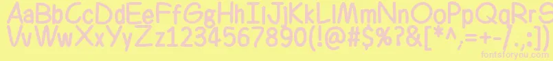 Ferrero Rocker Bold Font – Pink Fonts on Yellow Background