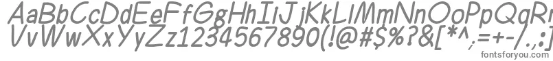 フォントFerrero Rocker Italic – 灰色のフォント