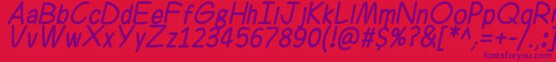 Ferrero Rocker Italic Font – Purple Fonts on Red Background