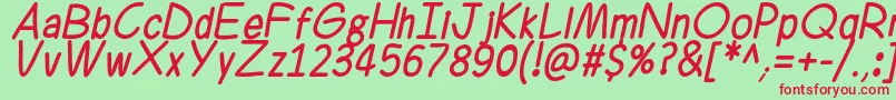 Ferrero Rocker Italic Font – Red Fonts on Green Background