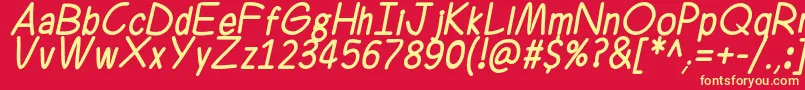 Ferrero Rocker Italic Font – Yellow Fonts on Red Background