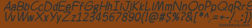 Шрифт Ferrero Rocker Italic – чёрные шрифты на коричневом фоне