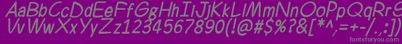 fuente Ferrero Rocker Italic – Fuentes Grises Sobre Fondo Morado