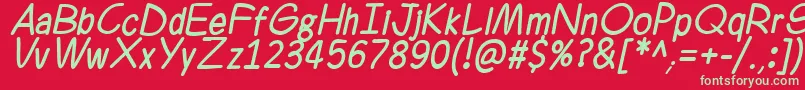 Ferrero Rocker Italic Font – Green Fonts on Red Background