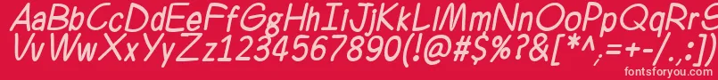 Ferrero Rocker Italic Font – Pink Fonts on Red Background