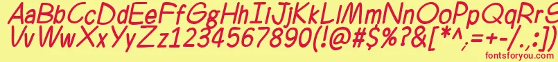Ferrero Rocker Italic Font – Red Fonts on Yellow Background
