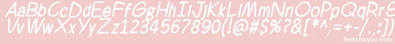 Ferrero Rocker Italic Font – White Fonts on Pink Background