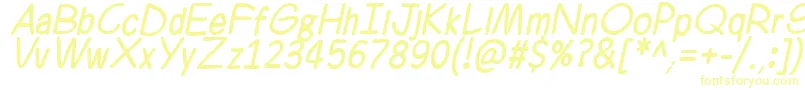 Шрифт Ferrero Rocker Italic – жёлтые шрифты