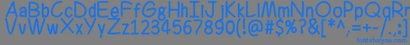 Ferrero Rocker Font – Blue Fonts on Gray Background