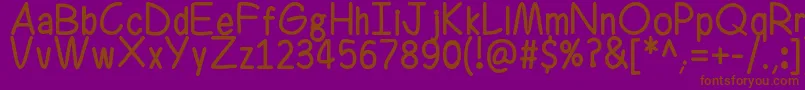 Ferrero Rocker Font – Brown Fonts on Purple Background