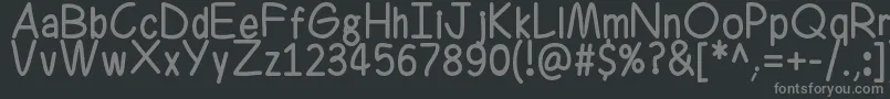 Ferrero Rocker Font – Gray Fonts on Black Background