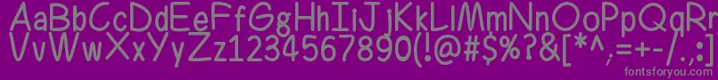 Ferrero Rocker Font – Gray Fonts on Purple Background