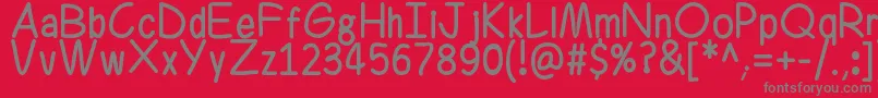 Ferrero Rocker Font – Gray Fonts on Red Background