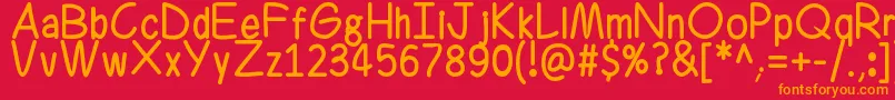 Ferrero Rocker Font – Orange Fonts on Red Background