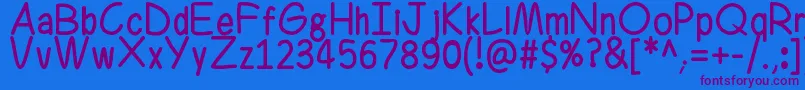 Ferrero Rocker Font – Purple Fonts on Blue Background