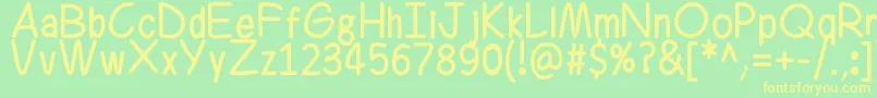 Ferrero Rocker Font – Yellow Fonts on Green Background