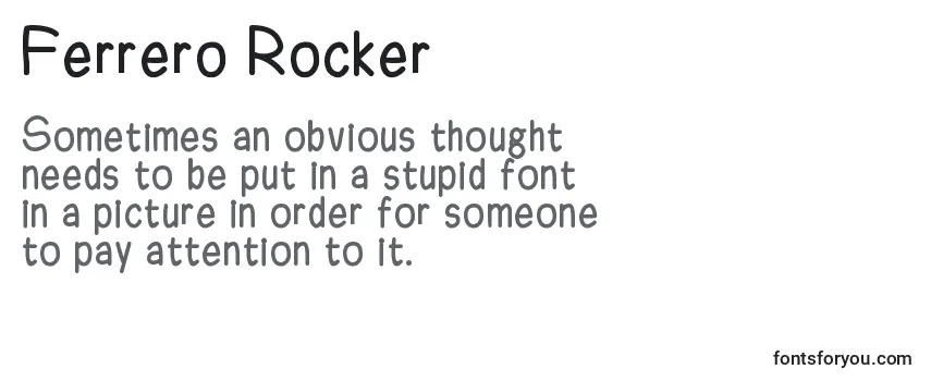 Review of the Ferrero Rocker Font