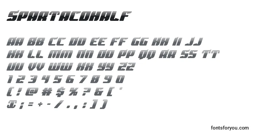 Spartacohalf Font – alphabet, numbers, special characters