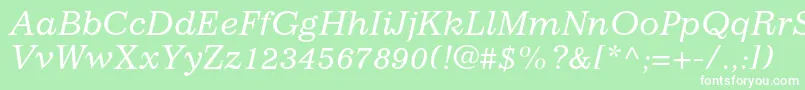 ImpressumstdItalic Font – White Fonts on Green Background