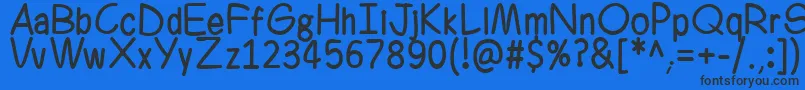 Ferrero Rocker Font – Black Fonts on Blue Background