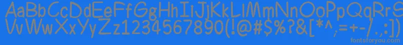 Ferrero Rocker Font – Gray Fonts on Blue Background