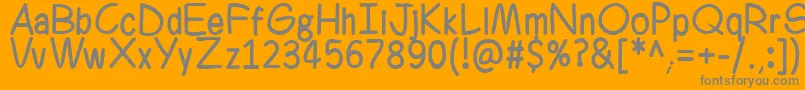 Ferrero Rocker Font – Gray Fonts on Orange Background