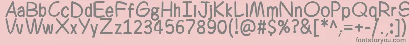 Ferrero Rocker Font – Gray Fonts on Pink Background