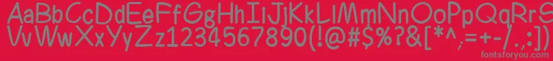 Ferrero Rocker Font – Gray Fonts on Red Background