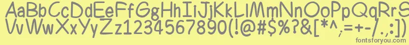 Ferrero Rocker Font – Gray Fonts on Yellow Background