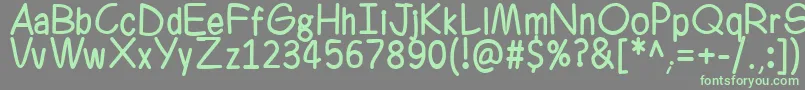 Ferrero Rocker Font – Green Fonts on Gray Background