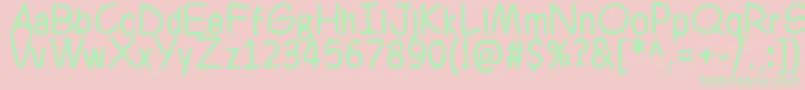 Ferrero Rocker Font – Green Fonts on Pink Background