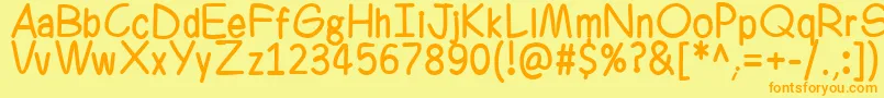 Ferrero Rocker Font – Orange Fonts on Yellow Background