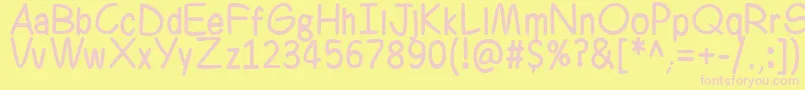 Ferrero Rocker Font – Pink Fonts on Yellow Background