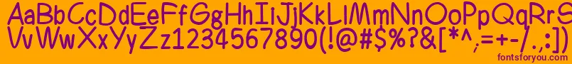 Ferrero Rocker Font – Purple Fonts on Orange Background