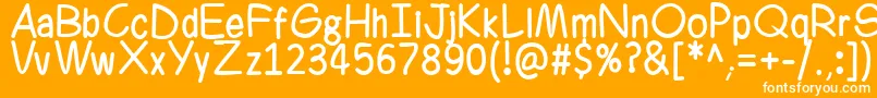 Ferrero Rocker Font – White Fonts on Orange Background