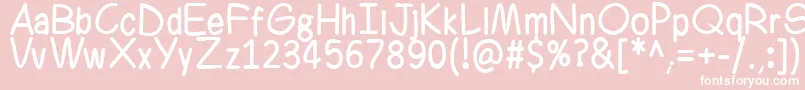 Ferrero Rocker Font – White Fonts on Pink Background