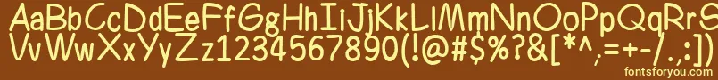 Ferrero Rocker Font – Yellow Fonts on Brown Background