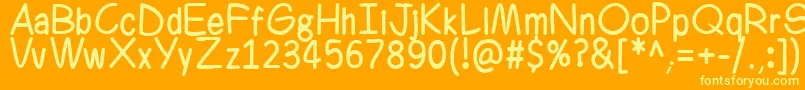 Ferrero Rocker Font – Yellow Fonts on Orange Background