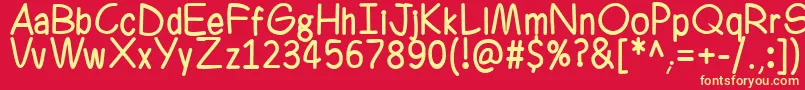 Ferrero Rocker Font – Yellow Fonts on Red Background