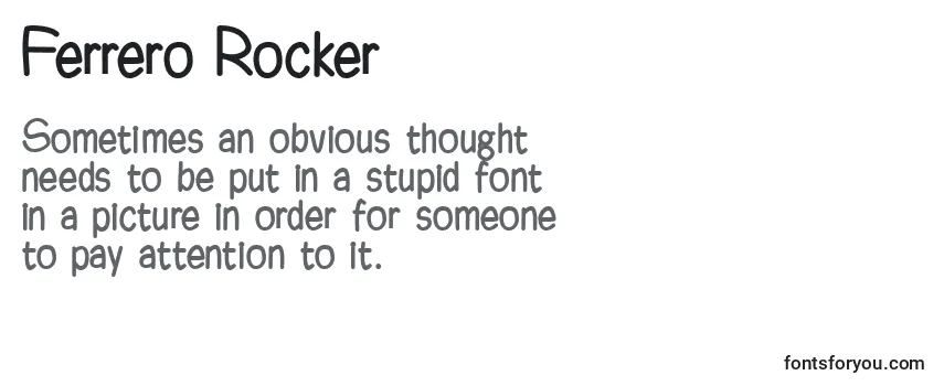 Review of the Ferrero Rocker (126600) Font