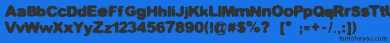 FERRUGEM Font – Black Fonts on Blue Background