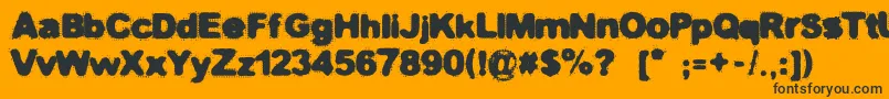 FERRUGEM Font – Black Fonts on Orange Background