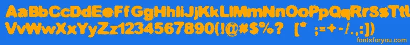 FERRUGEM Font – Orange Fonts on Blue Background