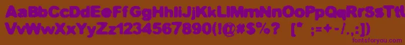 FERRUGEM Font – Purple Fonts on Brown Background
