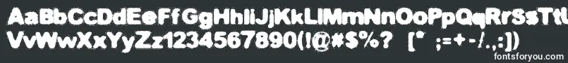 FERRUGEM Font – White Fonts on Black Background