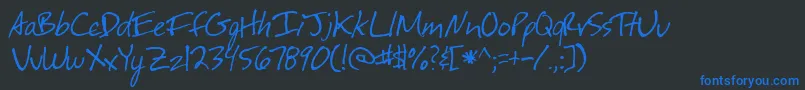festus Font – Blue Fonts on Black Background